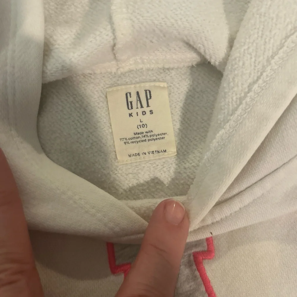 GAP Kids Logo Hoodie & T-Shirt Set Size L (10) White & Black Sparkle